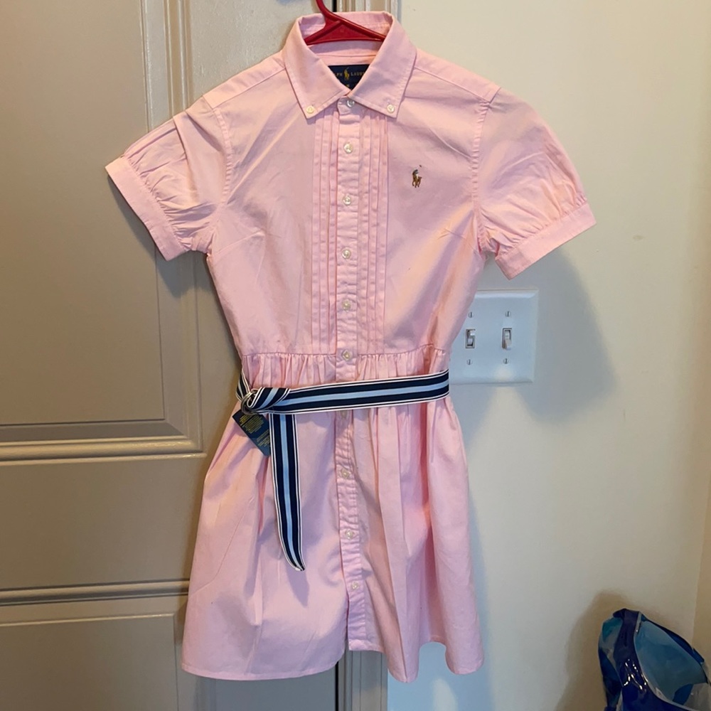 Pink Belted Cotton Sundress